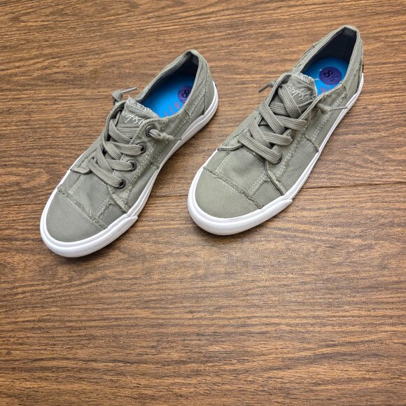 BLOWFISH Malibu Women's Fabric Upper Laced Up Sneakers - Khaki Green - Size 8.5M - Picture 2 of 16